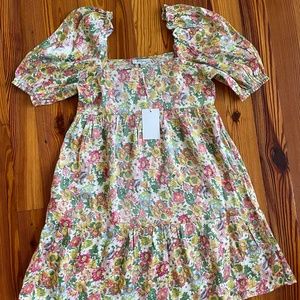 Ladies' small floral shimmery dress.